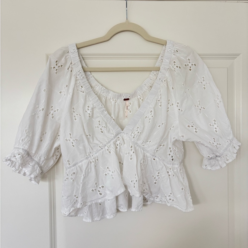 Free People Eyelet Blouse